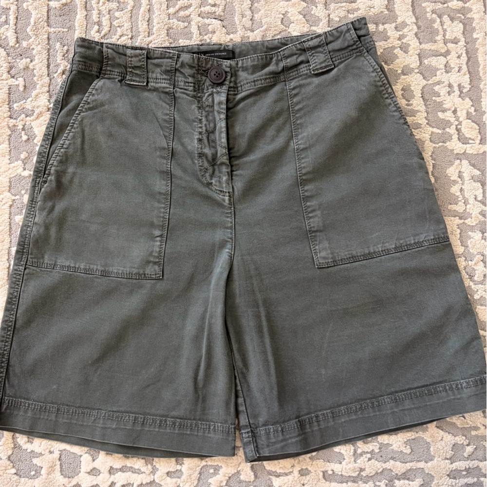 Armani Exchange Dark Green Women's Shorts